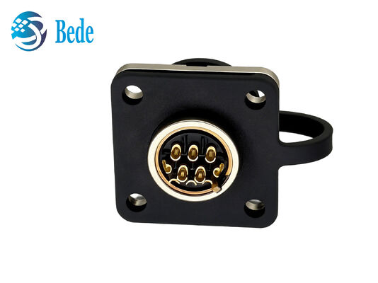 CM10 10Pin DDK Kare Flange IP67 Su geçirmez Yuvarlak Bağlantı