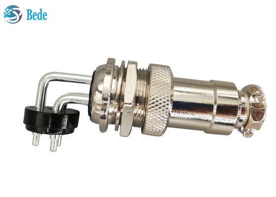 GX 20 2 3 4 Pin Havacılık Konnektörü Dirsek Erkek ve Düz Dişi Kitleri Panel Montaj Konnektörü