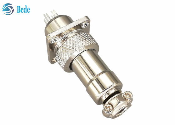 2 3 4 Pin GX12 Havacılık Bağlantısı Karesi Flange Erkek ve Kadın Setleri