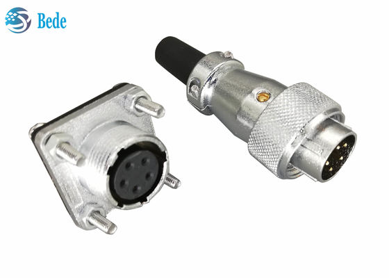 9 10 12 14 Pin 400V 5A WS20 Kare Flange ve Toz Kapaklı Dairesel Bağlantılar