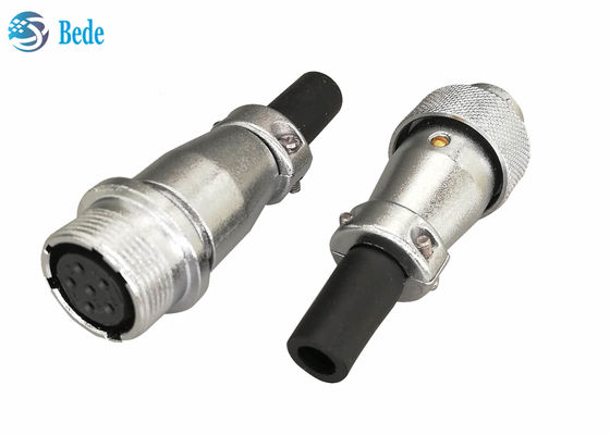 2 3 4 Pin Dairesel Konnektörler Fiş ve Soket Yerleştirme Konnektörleri 25A 500V