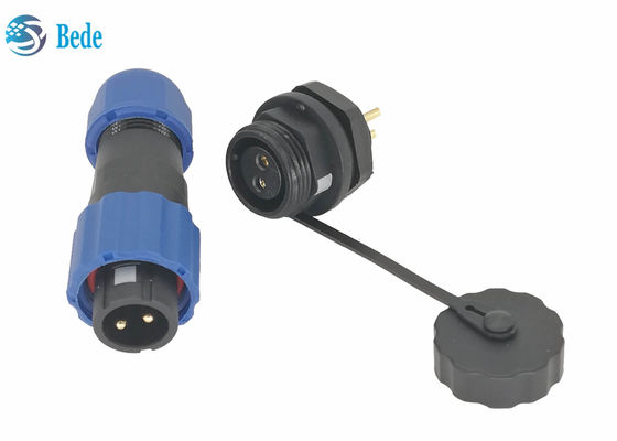 IP68 Su Geçirmez Güç Kablosu Konnektörü, 2 Pinli M13 Panel Montaj Konnektörü